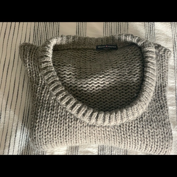 Brandy Melville Women S Wool Grey Sweater. Stylish!! - Picture 1 of 4